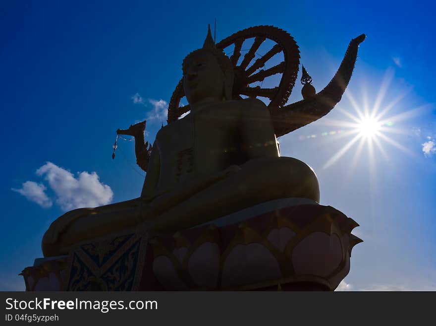 Huge big buddha statue on koh samui