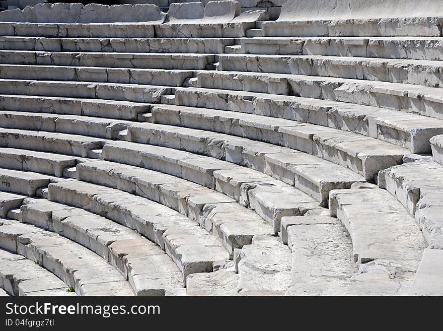 Closeup Ancient Theater in Plovdiv