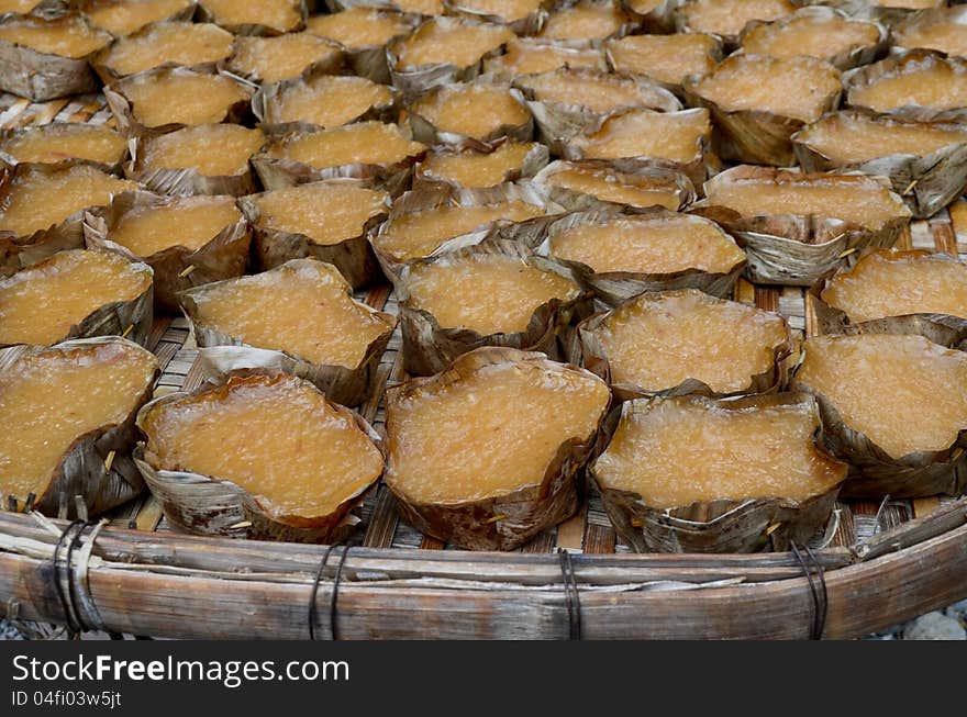 Chinese dessert , sweetmeat steamed in a basket