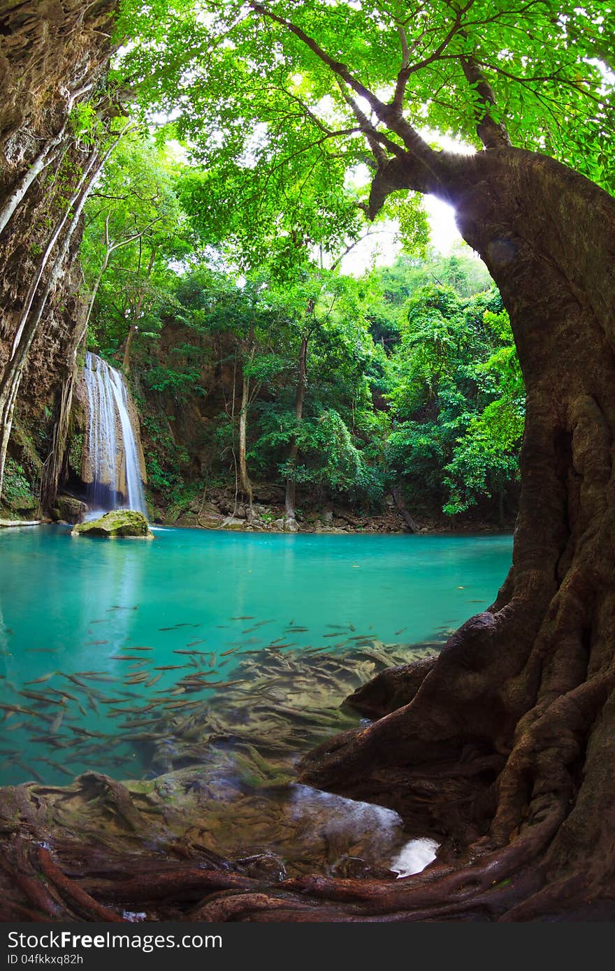 Erawan Waterfall, Kanchanaburi province, Thailand. Erawan Waterfall, Kanchanaburi province, Thailand