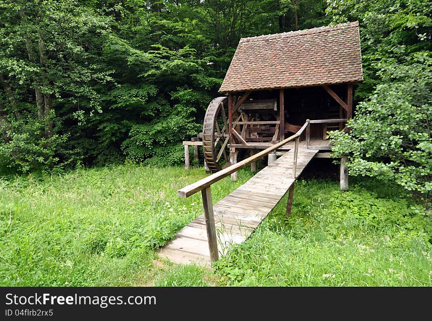 Water mill in the forest traditional in Transylvania land of Romania. Water mill in the forest traditional in Transylvania land of Romania