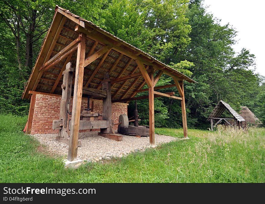 Water mill in the forest traditional in Transylvania land of Romania. Water mill in the forest traditional in Transylvania land of Romania