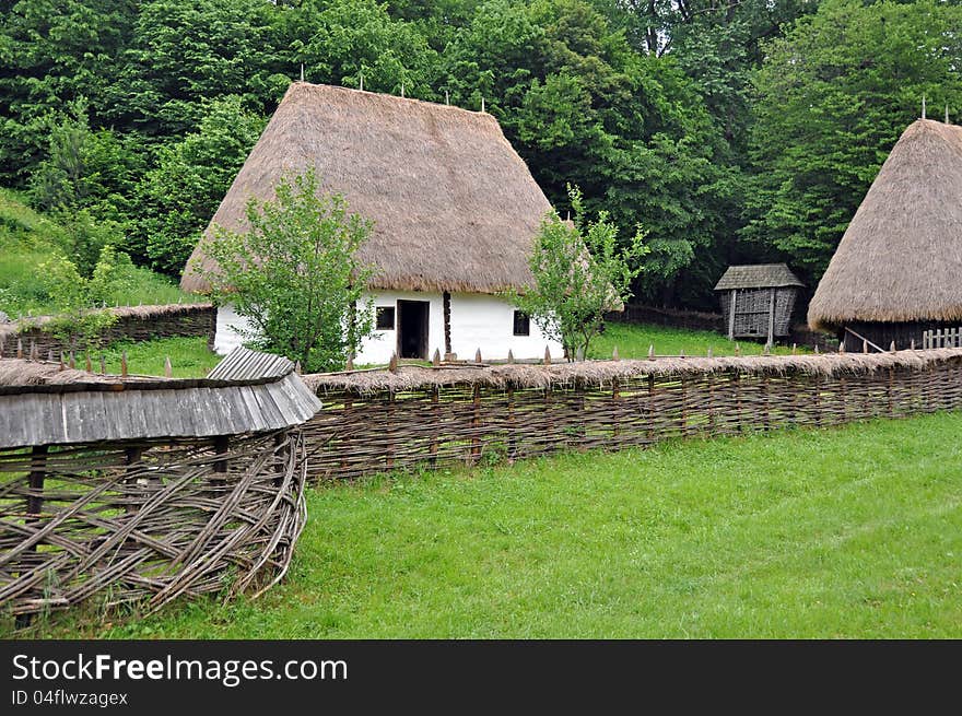 Wooden curved  fence