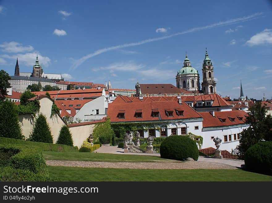 Prague Castle View From French Garden