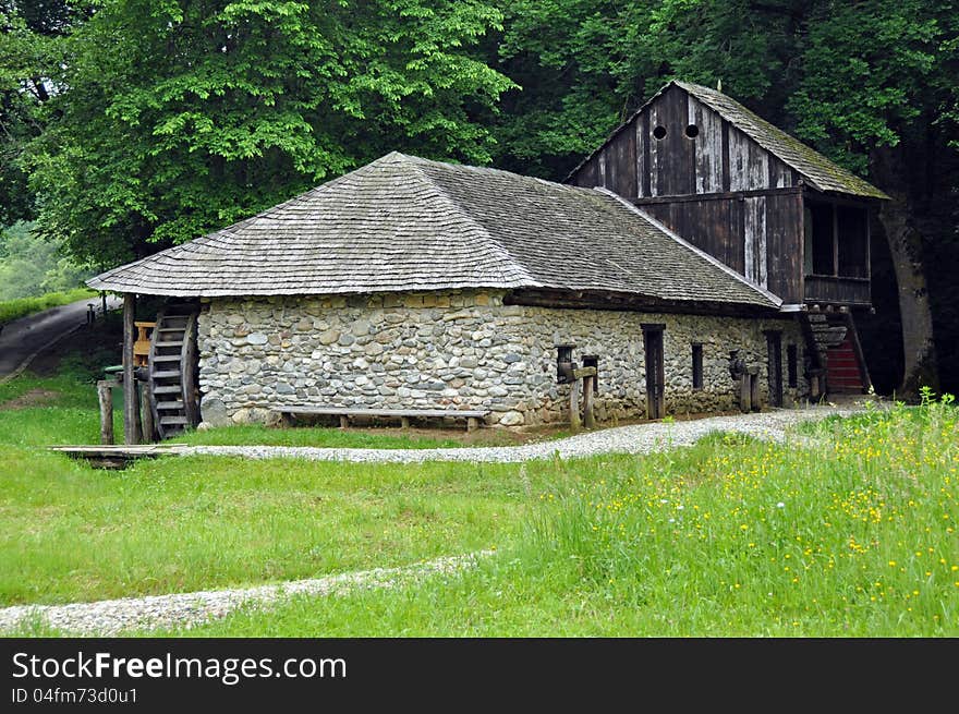 Water mill in the forest traditional in Transylvania land of Romania. Water mill in the forest traditional in Transylvania land of Romania