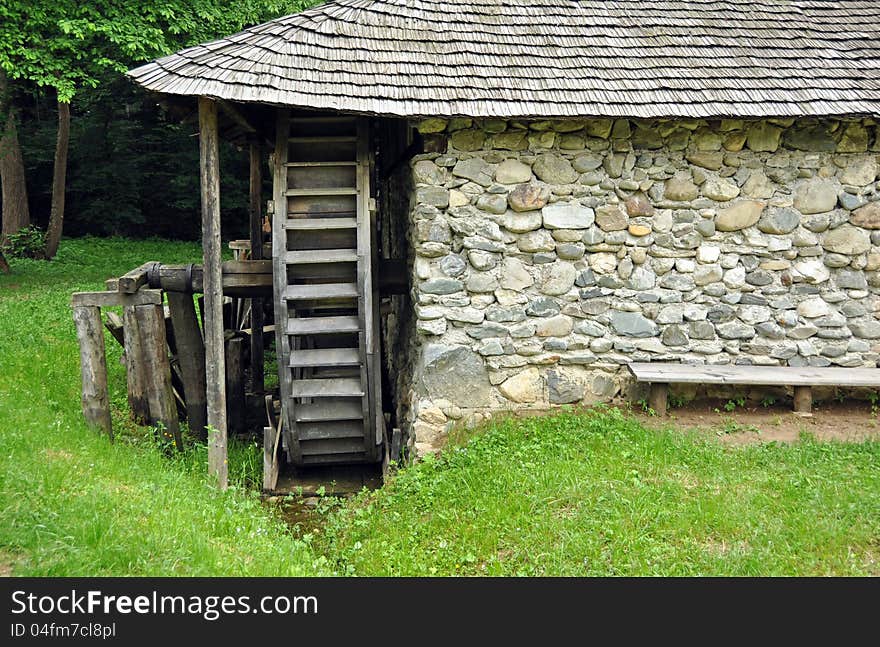 Water mill in the forest traditional in Transylvania land of Romania. Water mill in the forest traditional in Transylvania land of Romania