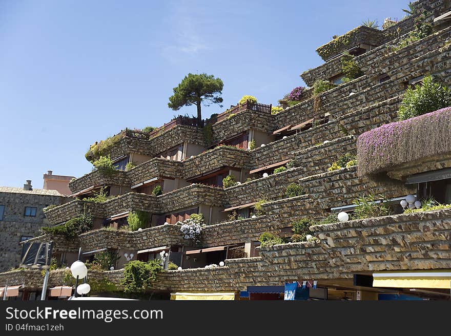 Spain. Tossa De Mar. Hotel On The Mountain.