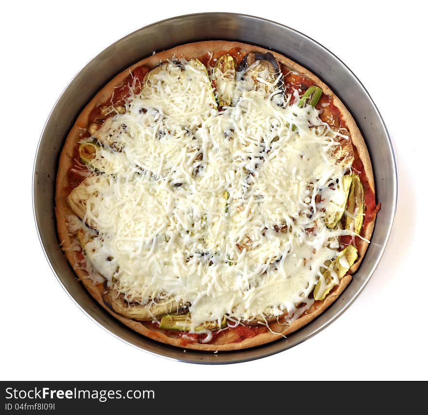 Middle Eastern Vegetarian Pizza With Cheese