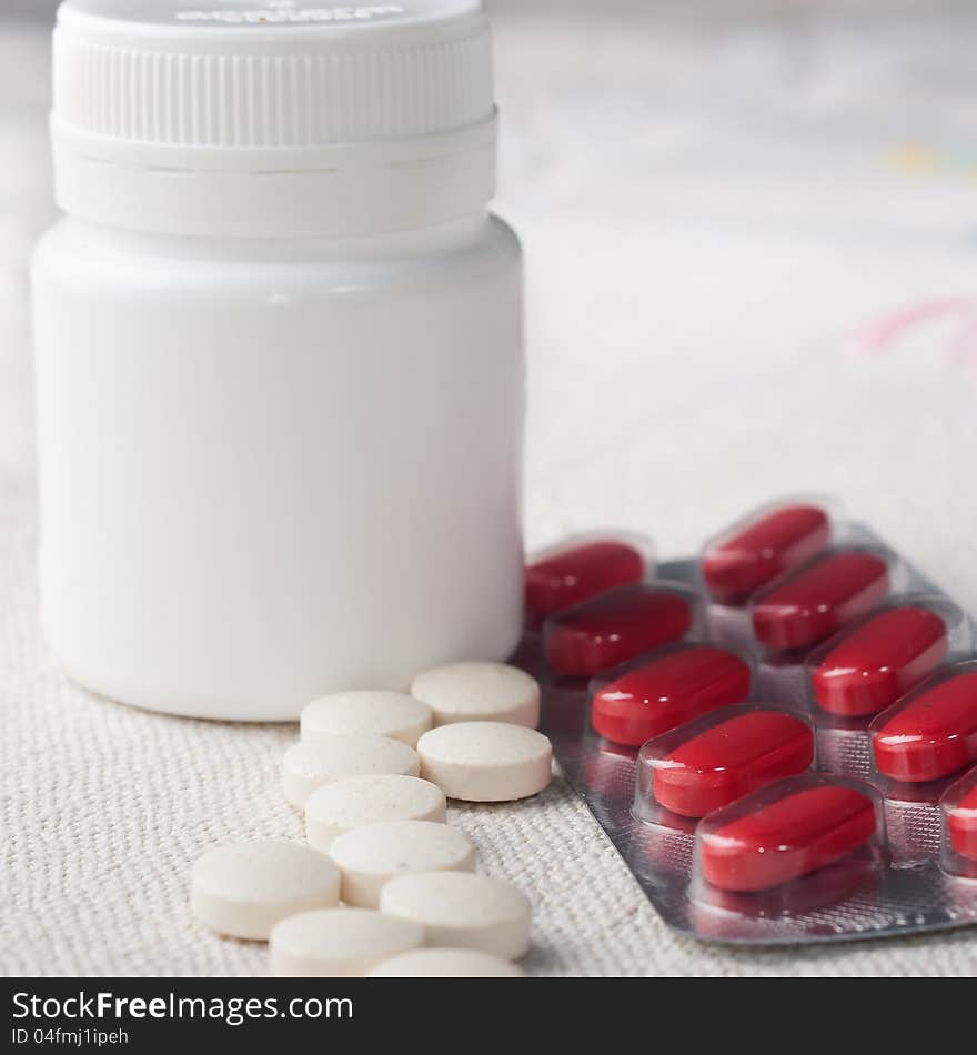 Close up of Assorted pills