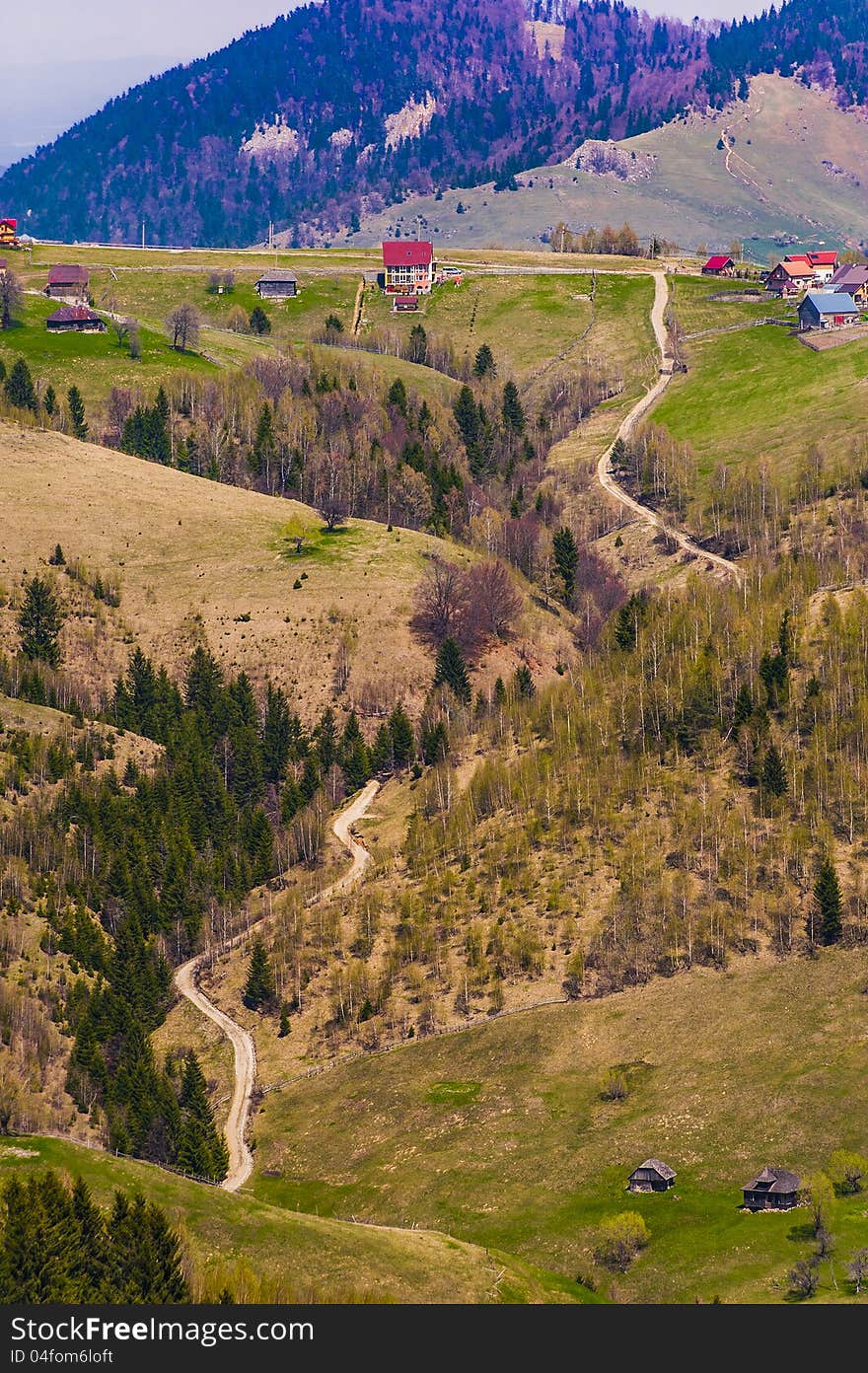 Landscape with a rural dirt road