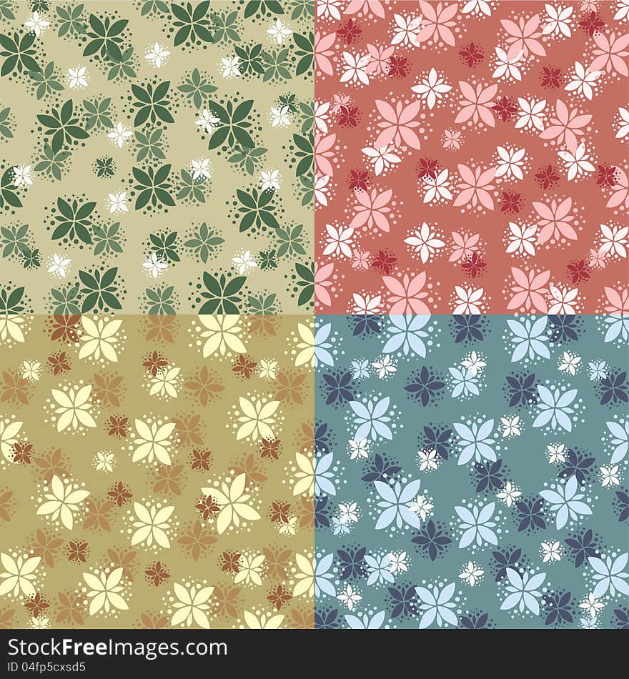 The vector image of a decorative floral backgrounds.