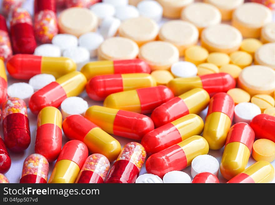 Colorful Tablets With Capsules