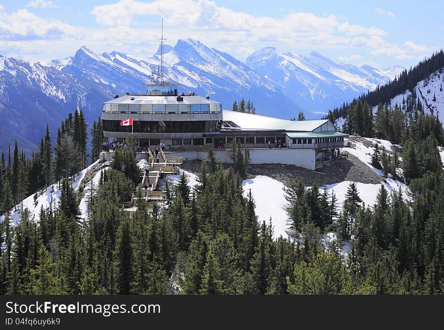 View point Sulphur mountain. Banff National park. Canada.