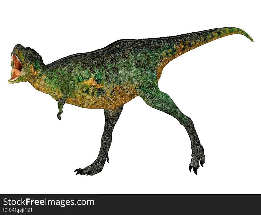 Illustration of a Aucasaurus (dinosaur species) isolated on a white background