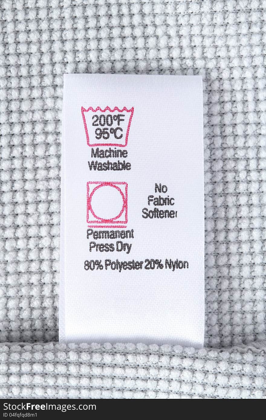 Microfiber towel label 80% polyester 20% nylon