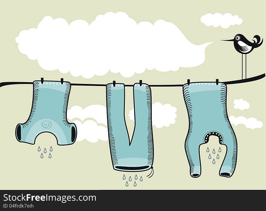 Drying Clothes Background