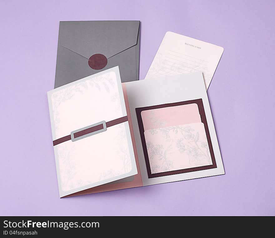 Beautiful invitation card for wedding or birthday ceremony