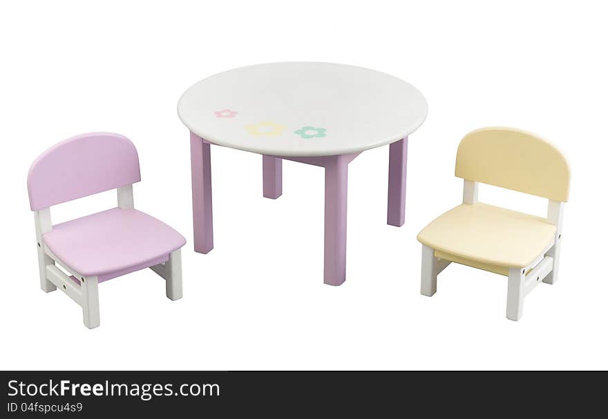 Desk and chairs for child