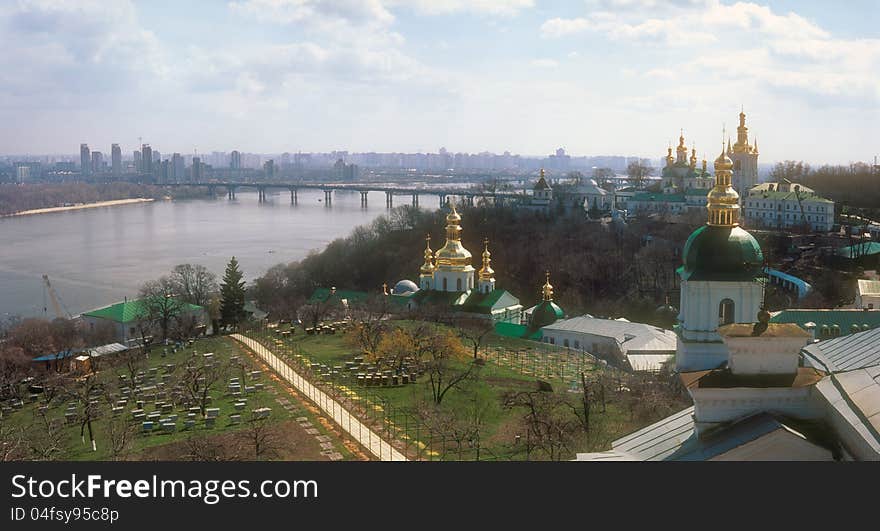 Kyiv panorama with Kiev-Pechersk Lavra. Ukraine. Kyiv panorama with Kiev-Pechersk Lavra. Ukraine.