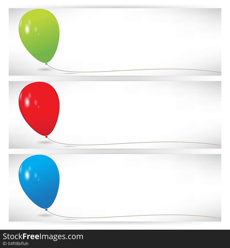 Set of balloon concept background