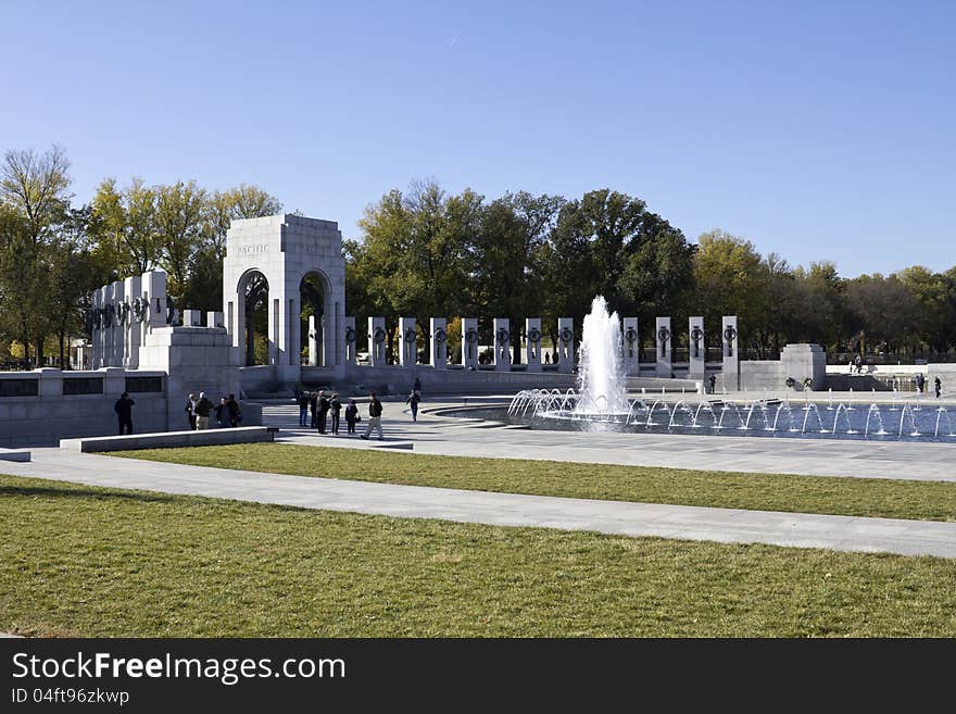 Fountains At The World War II Memorial