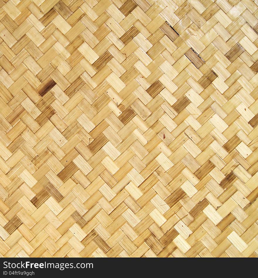 Handcraft weave texture, native Thai style bamboo wall