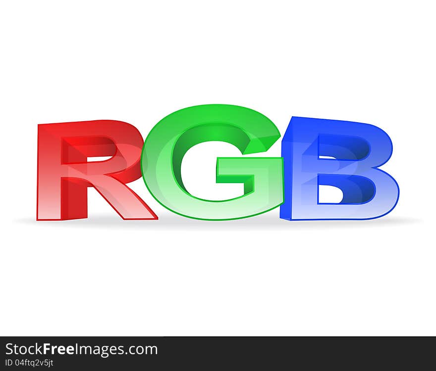 The letters rgb on white background - vector illustration