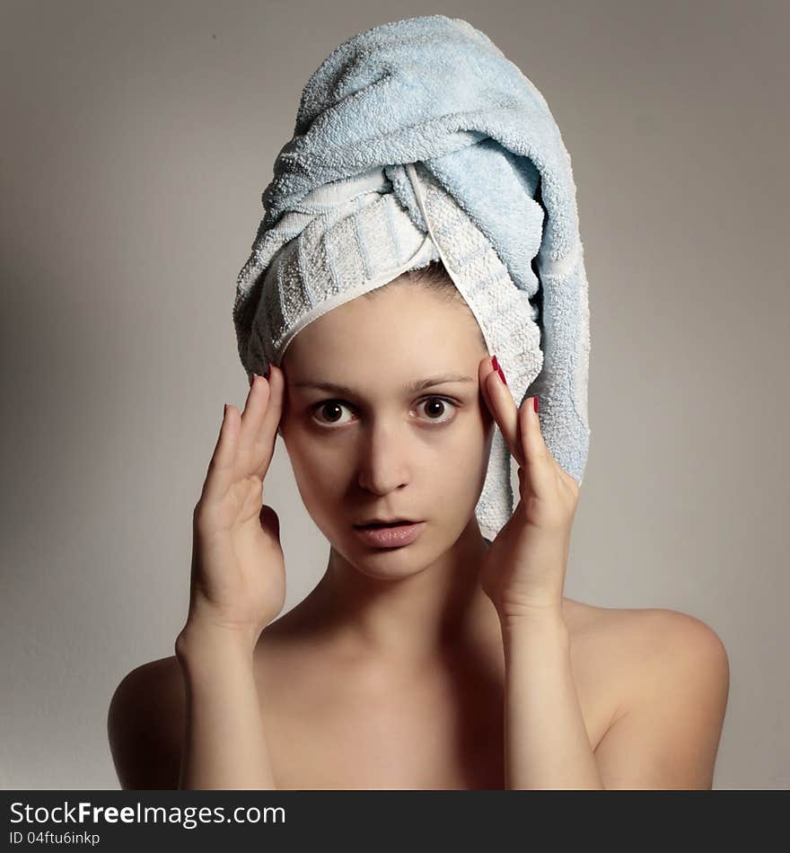 Woman with towel