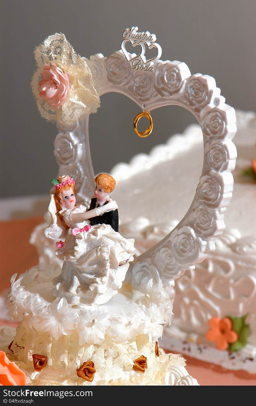 Decoration on wedding cake