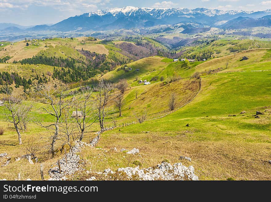 Mountain landscape Sirnea Romania