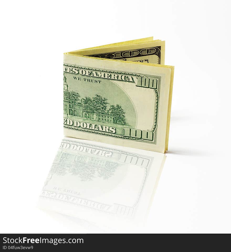 Image shows a 100 US dollar (United States Dollar) in an  background. Image shows a 100 US dollar (United States Dollar) in an  background.