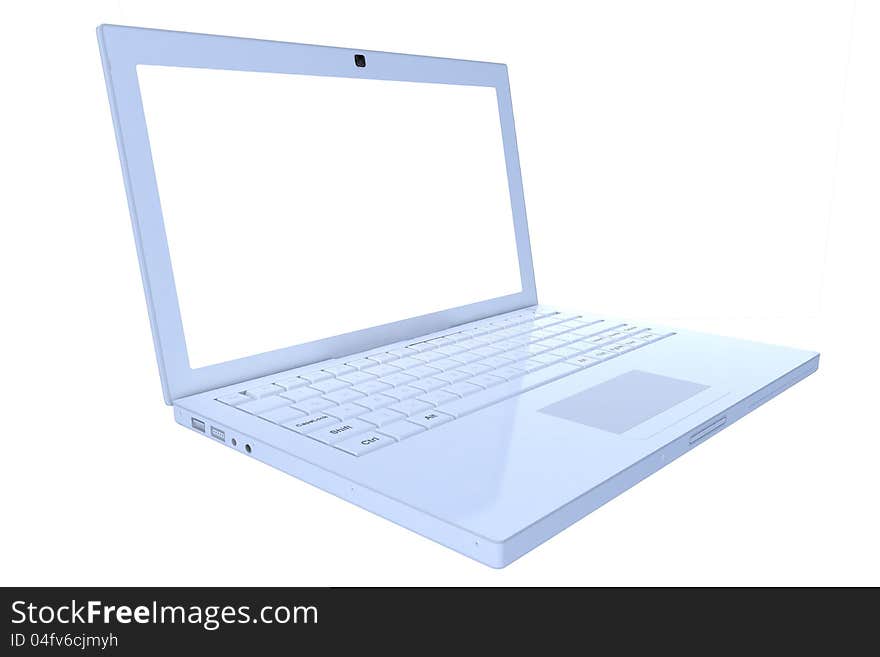 Laptop with white background new pose and perfect light