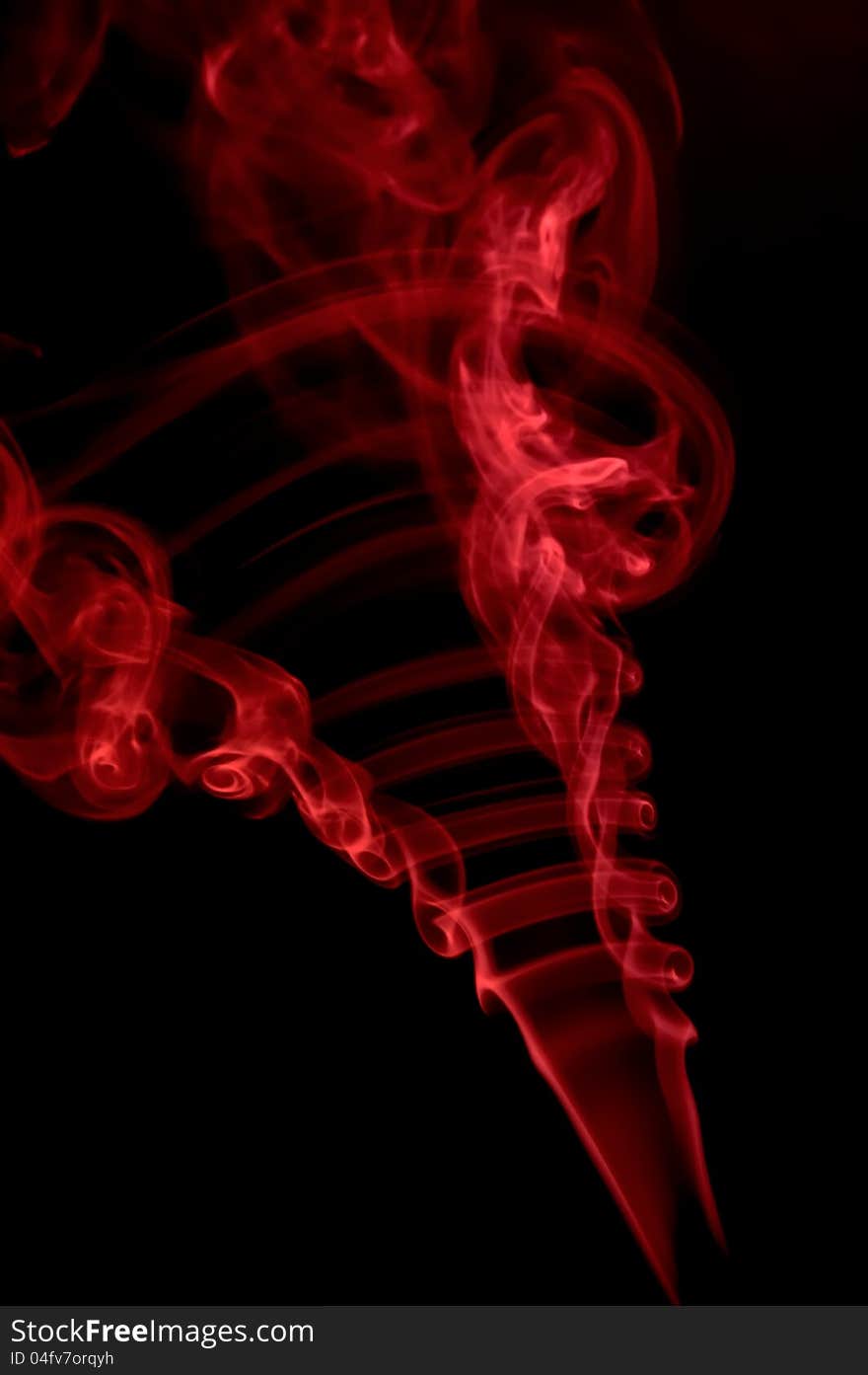 Abstract red smoke on black background