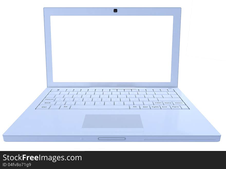 Laptop with white background new pose and perfect light