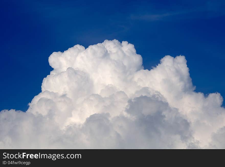 Beautiful puffy clouds in a blue sky. Beautiful puffy clouds in a blue sky