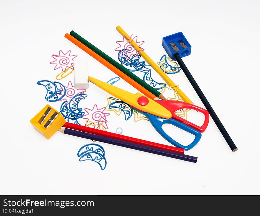 Colored drawing tools for children. Colored drawing tools for children