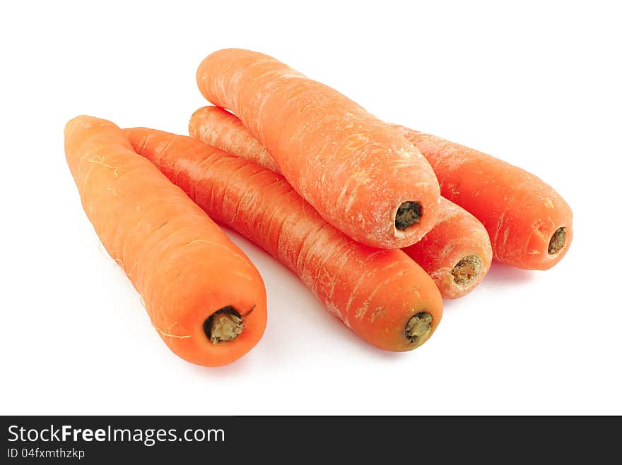 Five fresh carrots