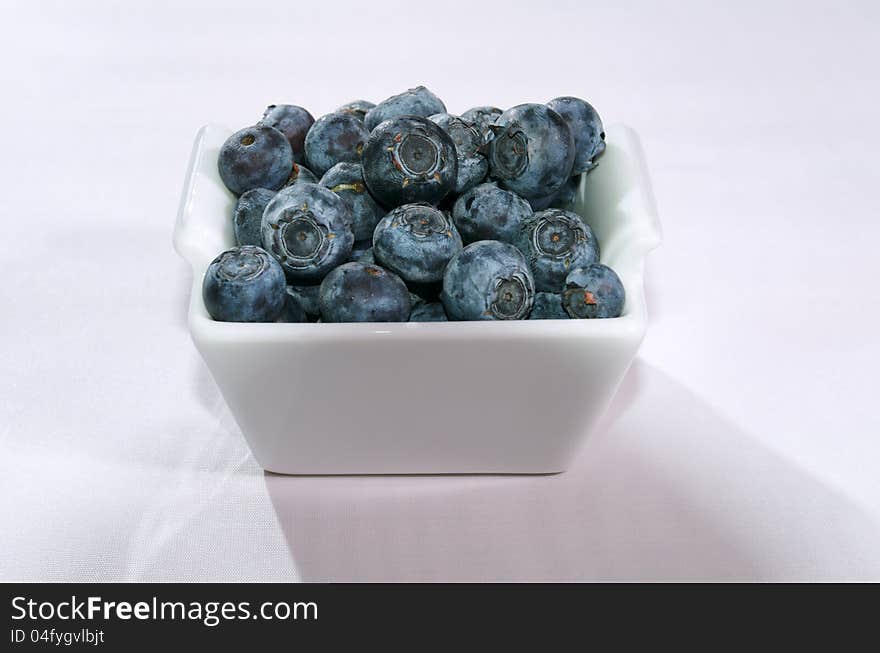 Blueberries in small bowl