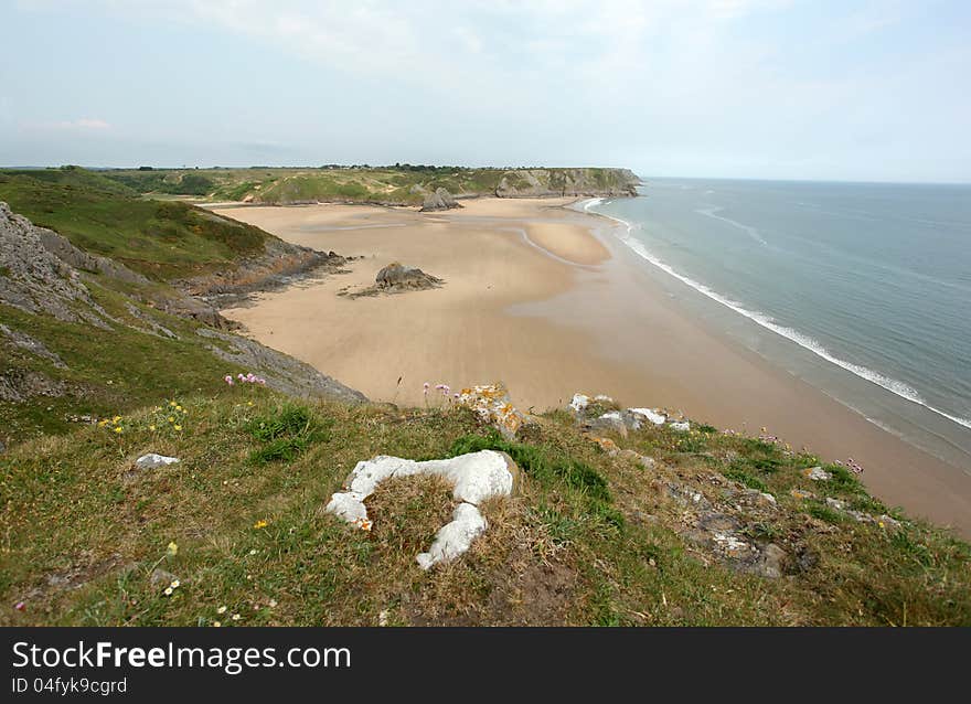 Three Cliffs Bay on Gower Coast