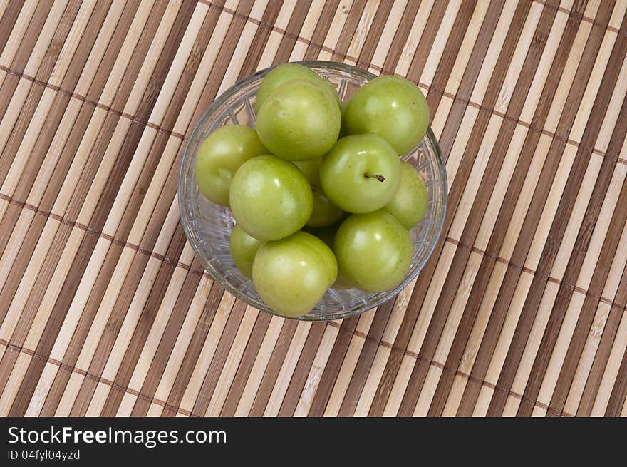 Fresh Green Plums