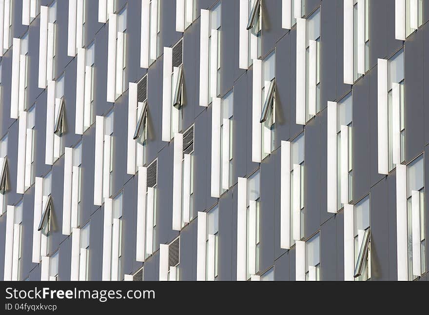 Office background with windows of office building