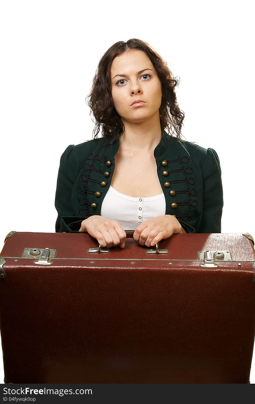 Girl with case