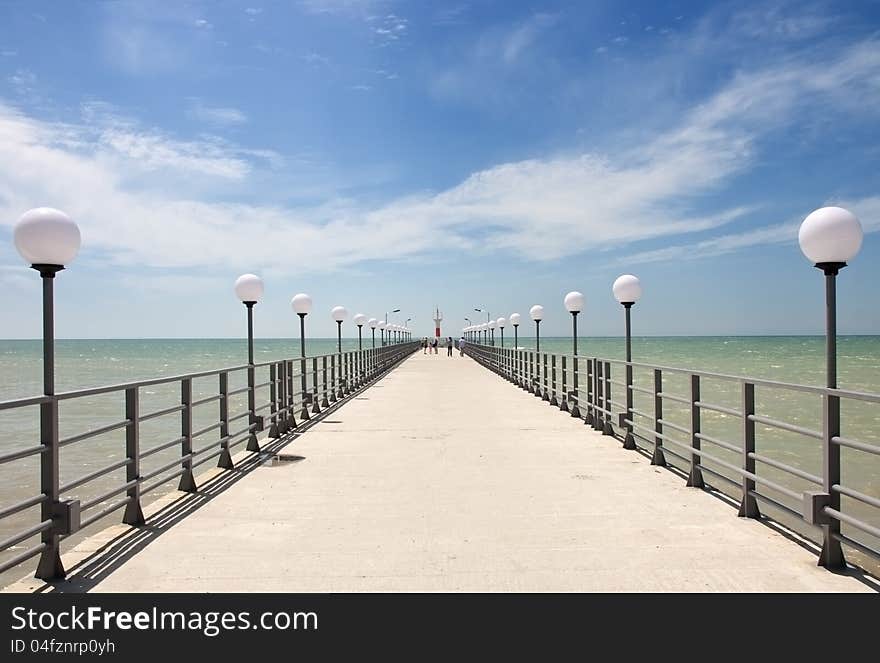 Pier On The Coast Of The Sea