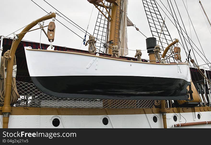 Detail of old italian vessel. Detail of old italian vessel