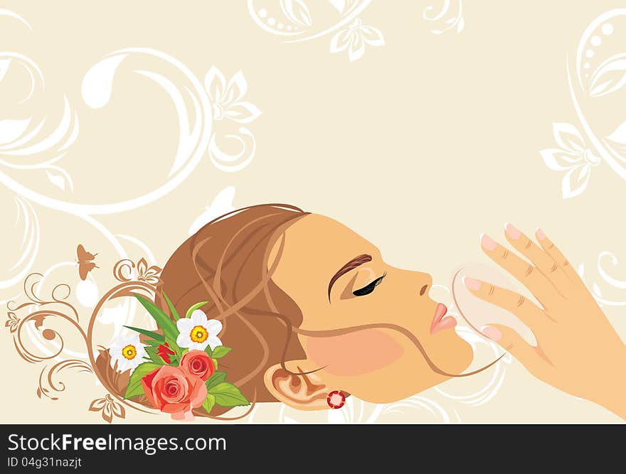 Beauty style. Decorative banner. Illustration