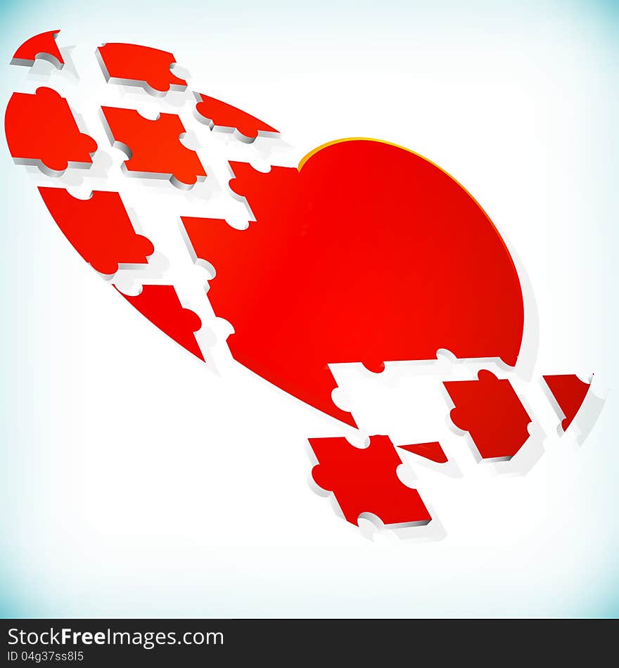 Abstract Background With Puzzle Heart.