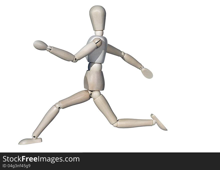 Close up of male runner manikin