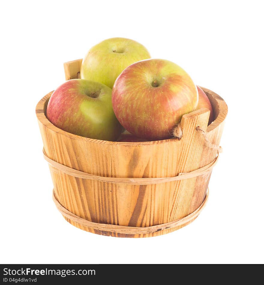 Fresh apple on white background