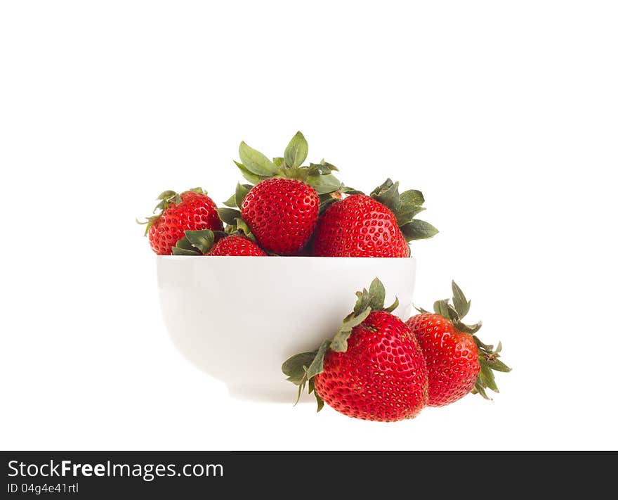 Fresh strawberry isolated on white background