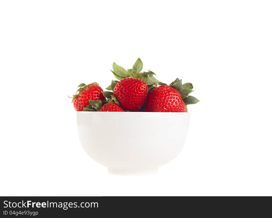 Fresh strawberry isolated on white background